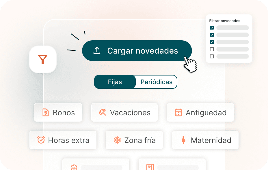 Carga de novedades mensuales